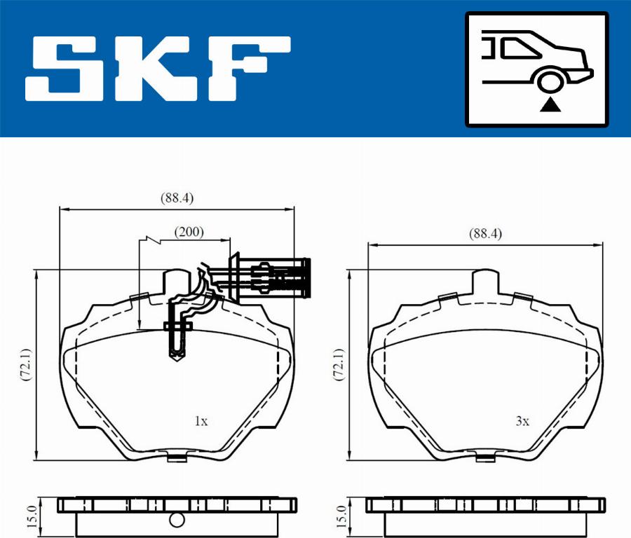 SKF VKBP 90506 E - Bremžu uzliku kompl., Disku bremzes ps1.lv