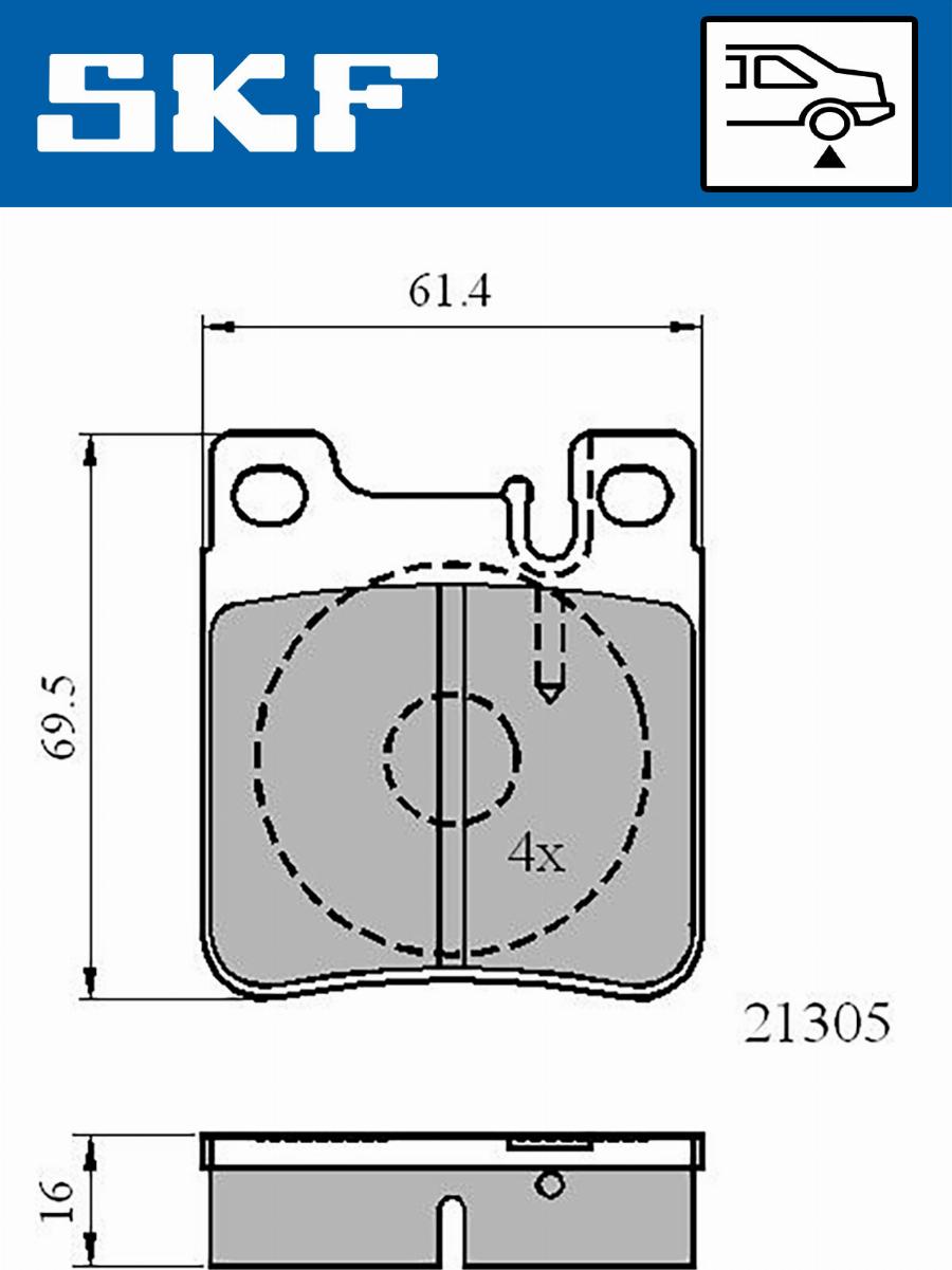 SKF VKBP 90502 - Bremžu uzliku kompl., Disku bremzes ps1.lv