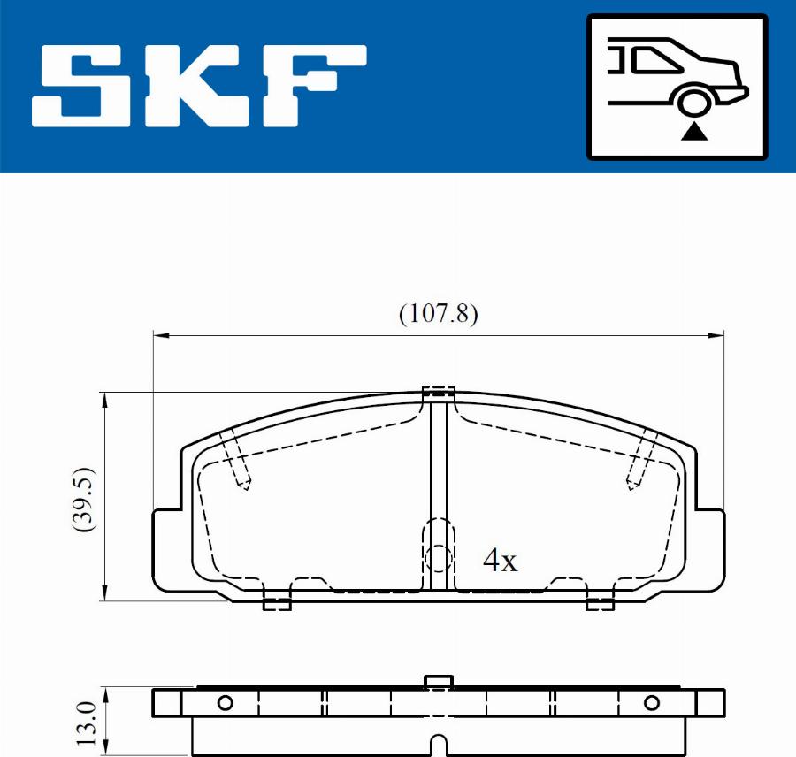 SKF VKBP 90587 - Bremžu uzliku kompl., Disku bremzes ps1.lv