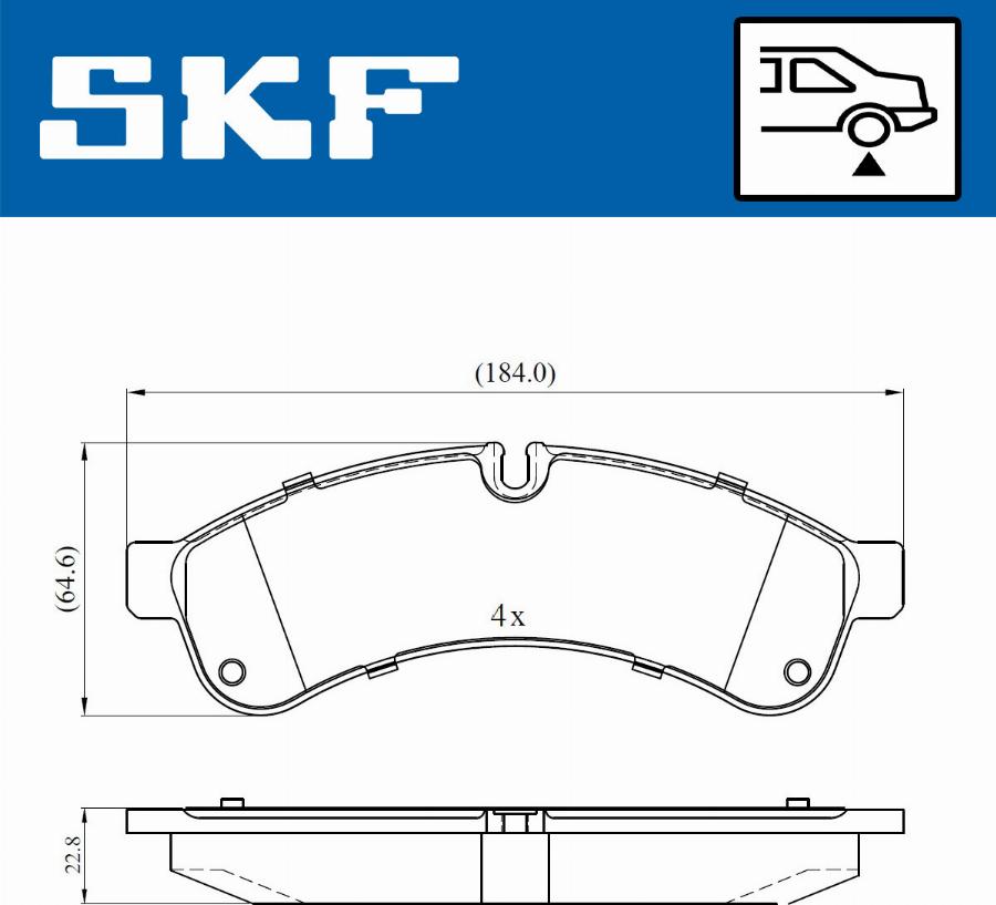 SKF VKBP 90534 - Bremžu uzliku kompl., Disku bremzes ps1.lv