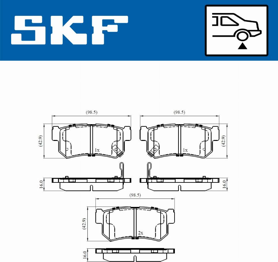 SKF VKBP 90576 A - Bremžu uzliku kompl., Disku bremzes ps1.lv