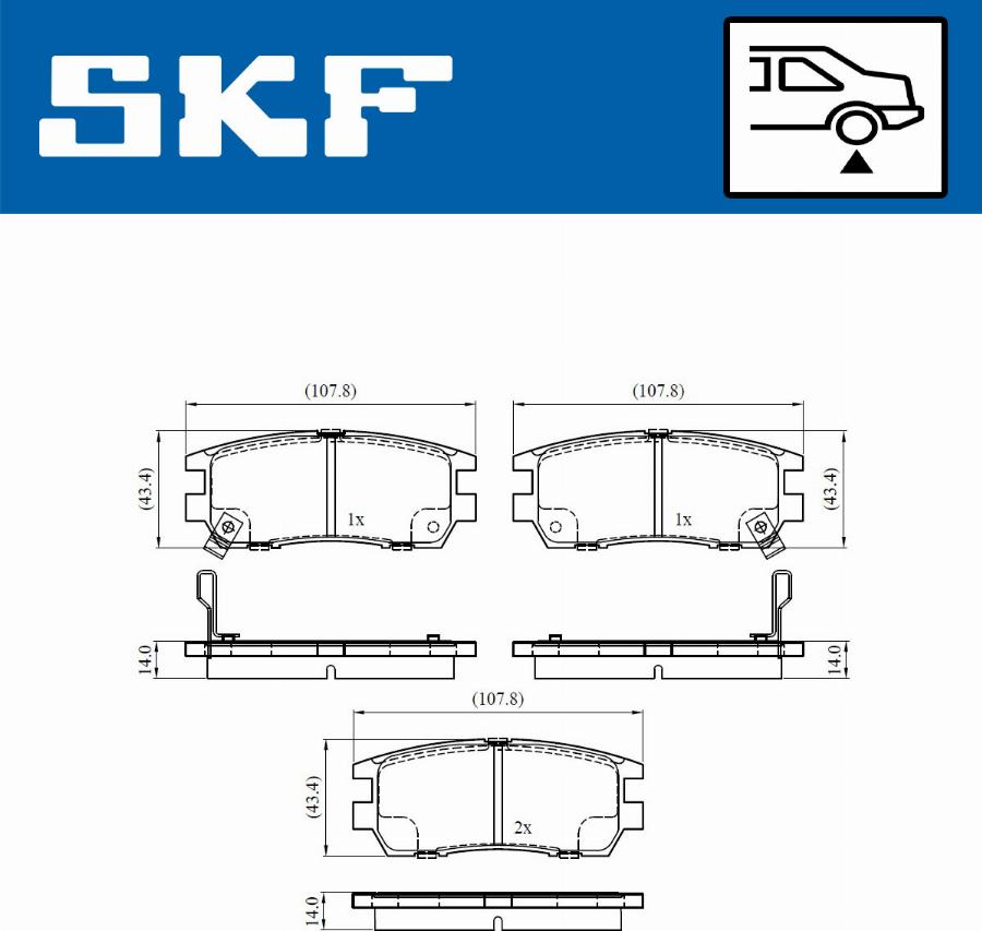 SKF VKBP 90571 A - Bremžu uzliku kompl., Disku bremzes ps1.lv