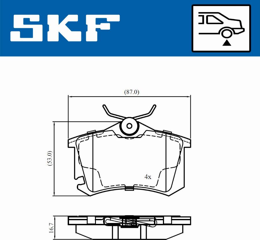 SKF VKBP 90694 - Bremžu uzliku kompl., Disku bremzes ps1.lv