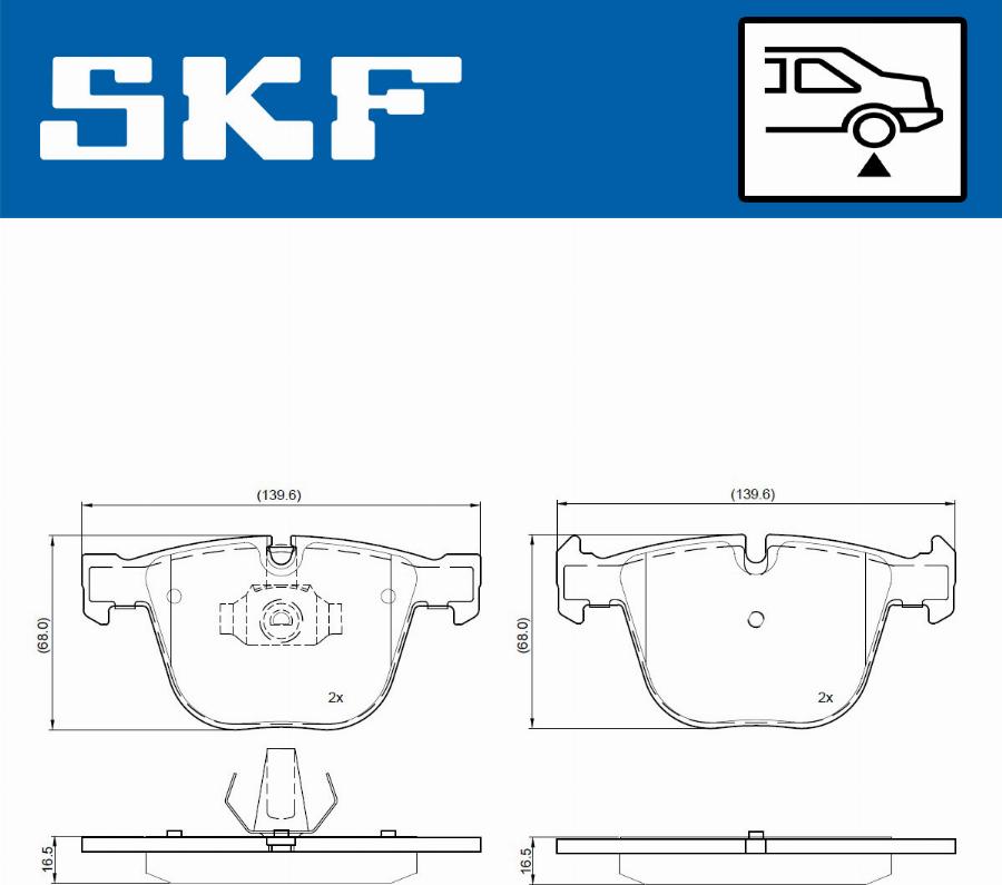 SKF VKBP 90696 - Bremžu uzliku kompl., Disku bremzes ps1.lv