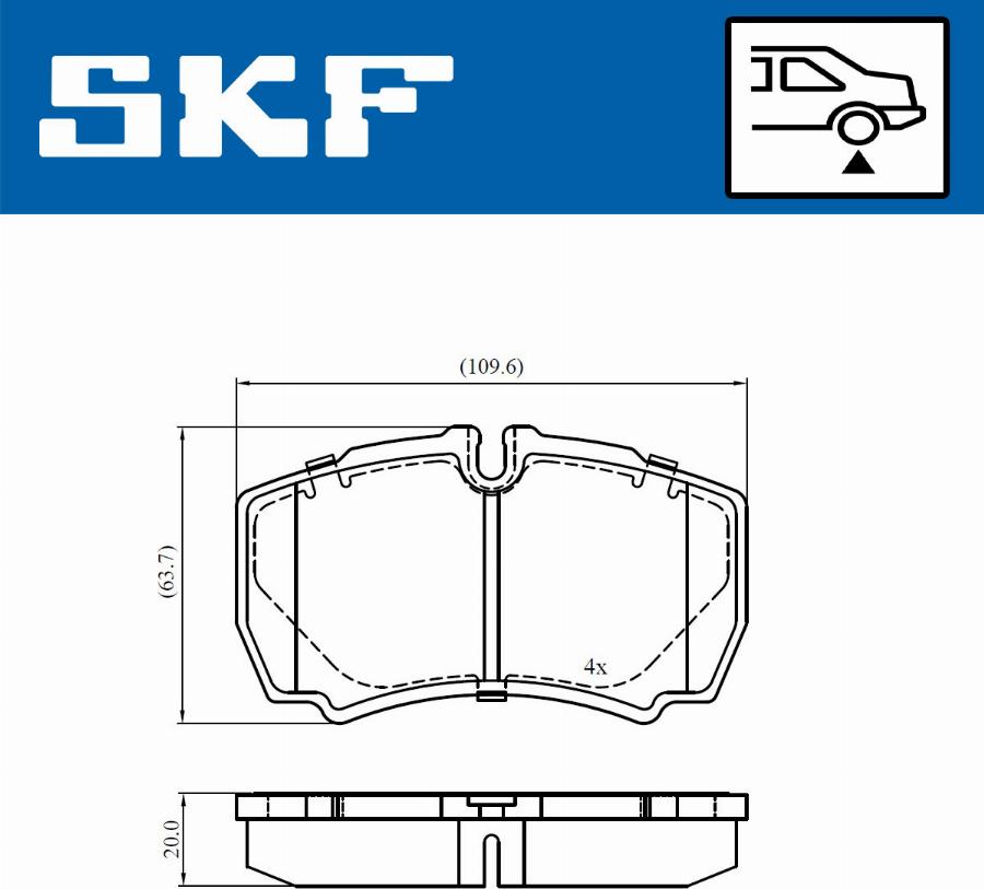 SKF VKBP 90649 - Bremžu uzliku kompl., Disku bremzes ps1.lv