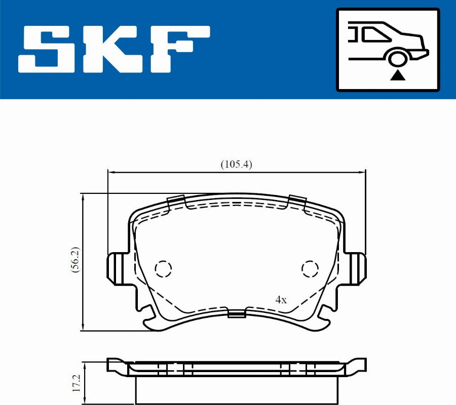 SKF VKBP 90662 - Bremžu uzliku kompl., Disku bremzes ps1.lv