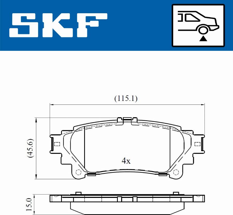 SKF VKBP 90604 - Bremžu uzliku kompl., Disku bremzes ps1.lv