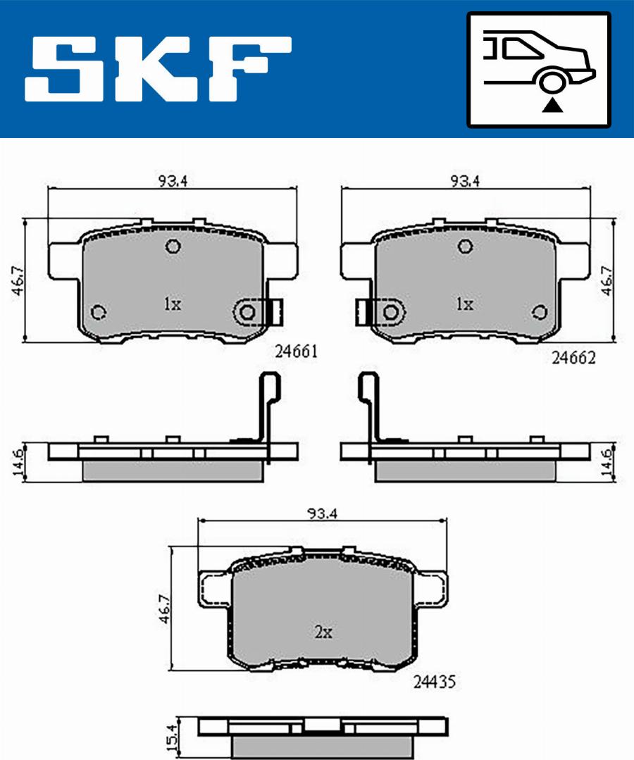 SKF VKBP 90613 A - Bremžu uzliku kompl., Disku bremzes ps1.lv