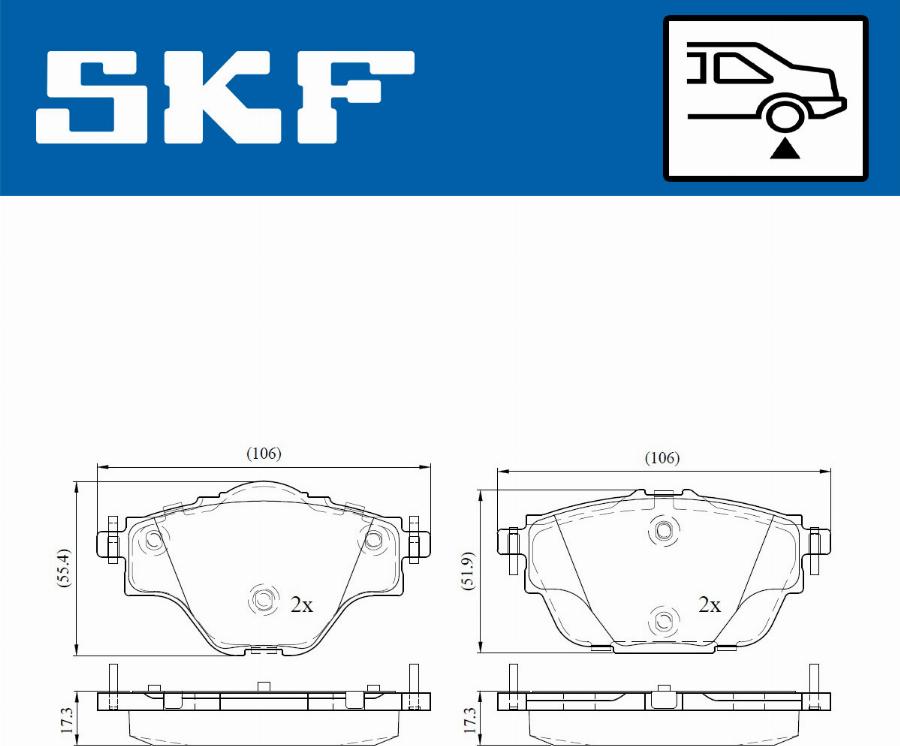 SKF VKBP 90094 - Bremžu uzliku kompl., Disku bremzes ps1.lv