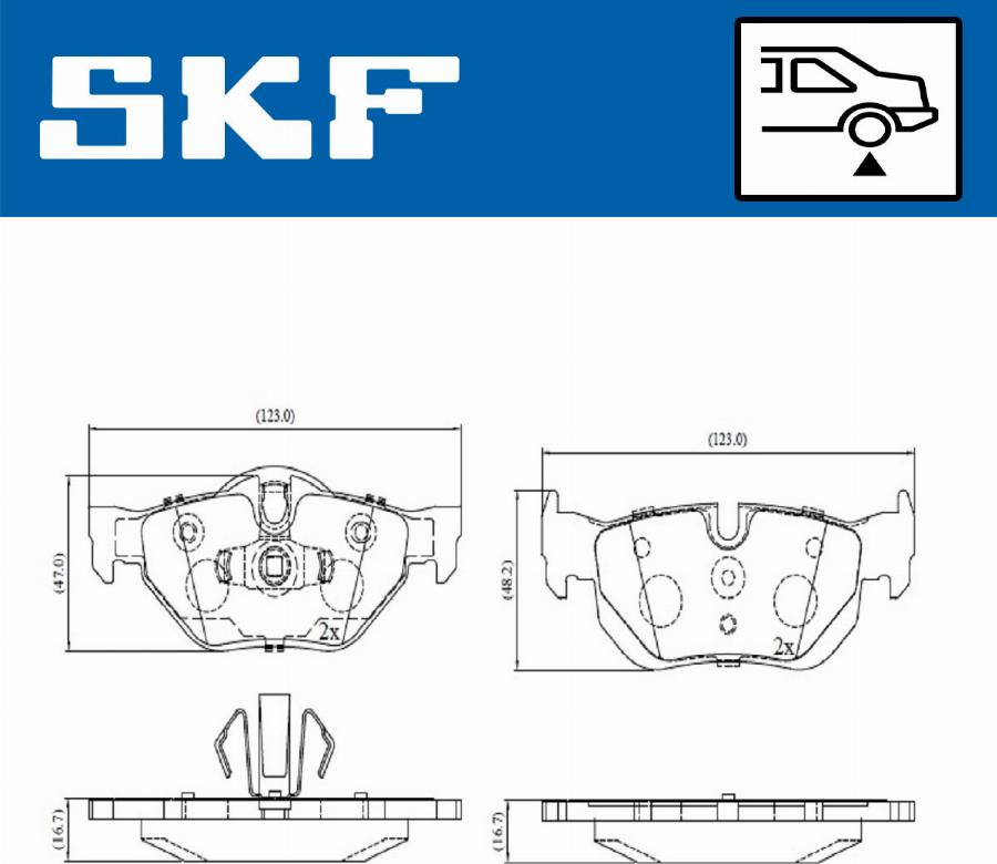 SKF VKBP 90095 - Bremžu uzliku kompl., Disku bremzes ps1.lv