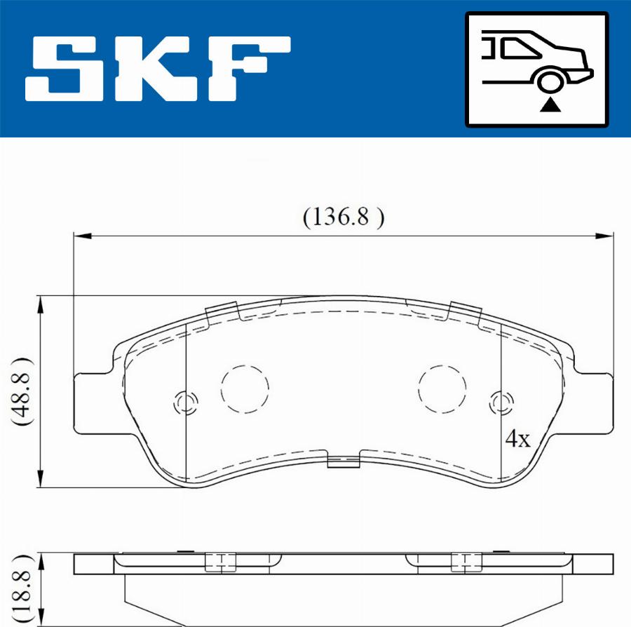 SKF VKBP 90045 - Bremžu uzliku kompl., Disku bremzes ps1.lv