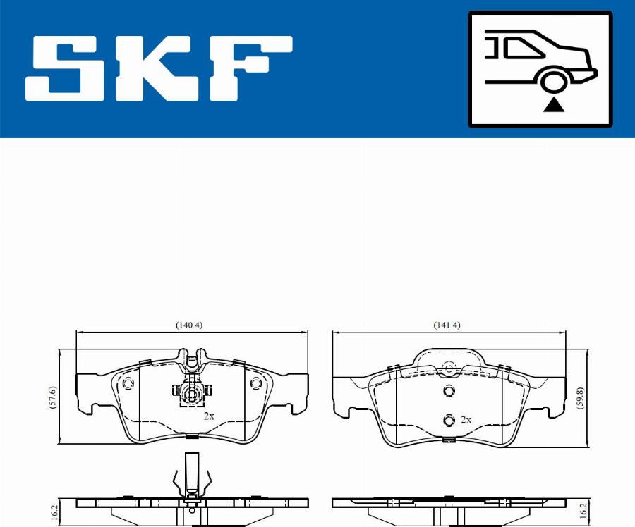 SKF VKBP 90065 - Bremžu uzliku kompl., Disku bremzes ps1.lv