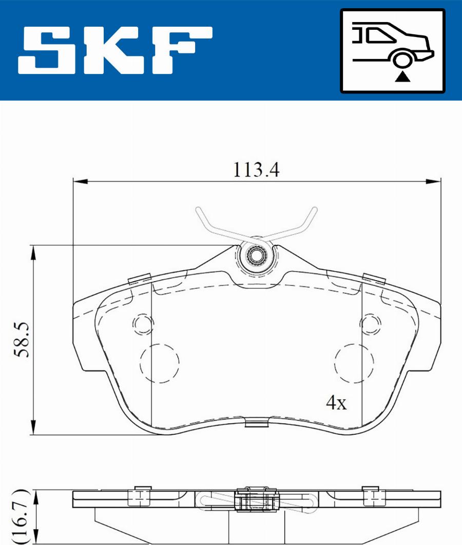 SKF VKBP 90061 - Bremžu uzliku kompl., Disku bremzes ps1.lv