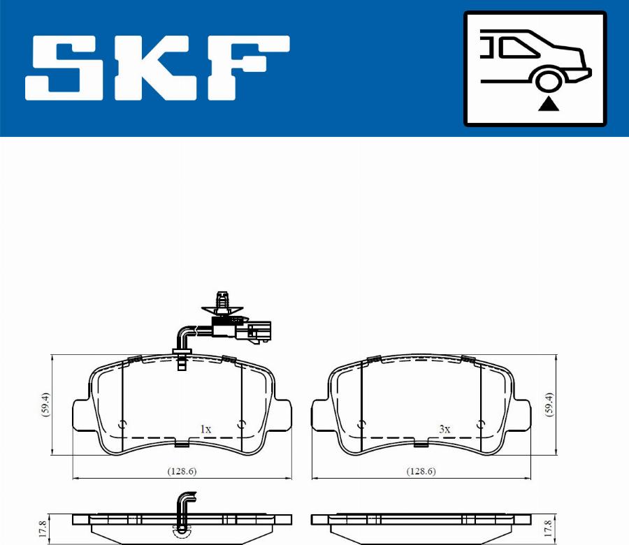 SKF VKBP 90010 E - Bremžu uzliku kompl., Disku bremzes ps1.lv