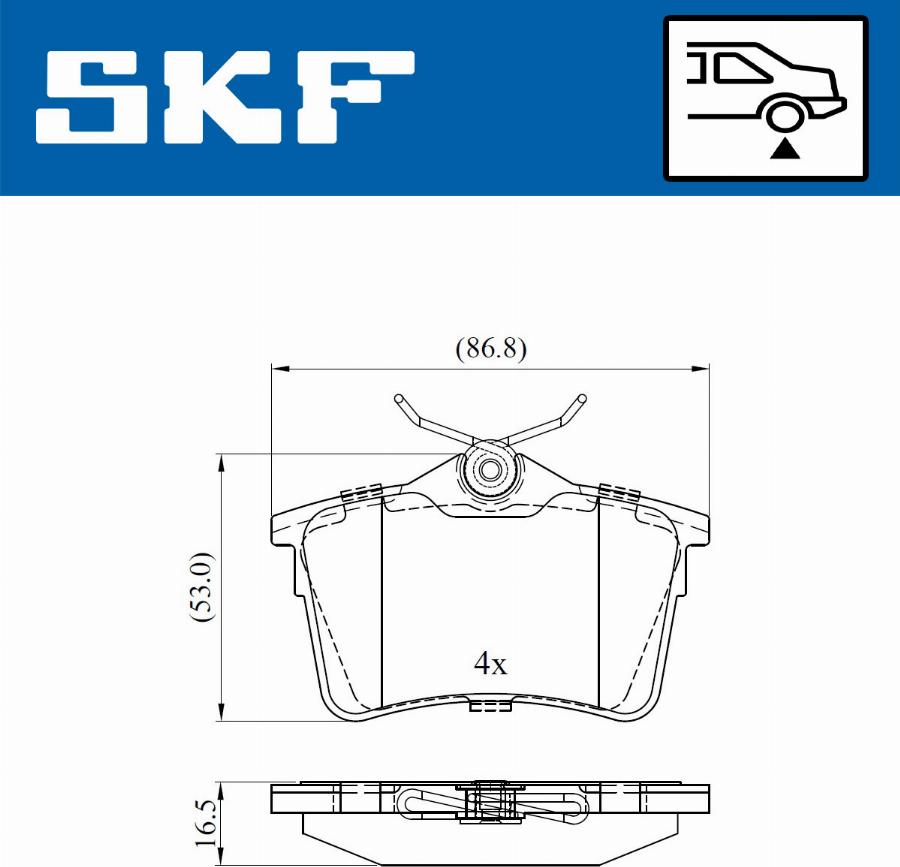 SKF VKBP 90036 - Bremžu uzliku kompl., Disku bremzes ps1.lv