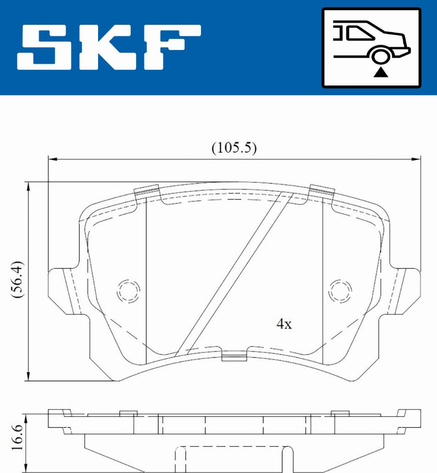 SKF VKBP 90023 - Bremžu uzliku kompl., Disku bremzes ps1.lv