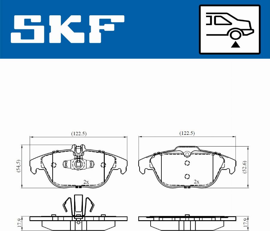 SKF VKBP 90114 - Bremžu uzliku kompl., Disku bremzes ps1.lv