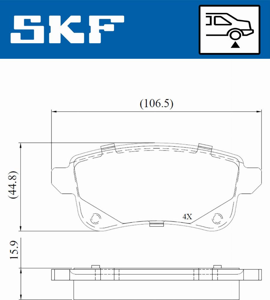 SKF VKBP 90134 - Bremžu uzliku kompl., Disku bremzes ps1.lv