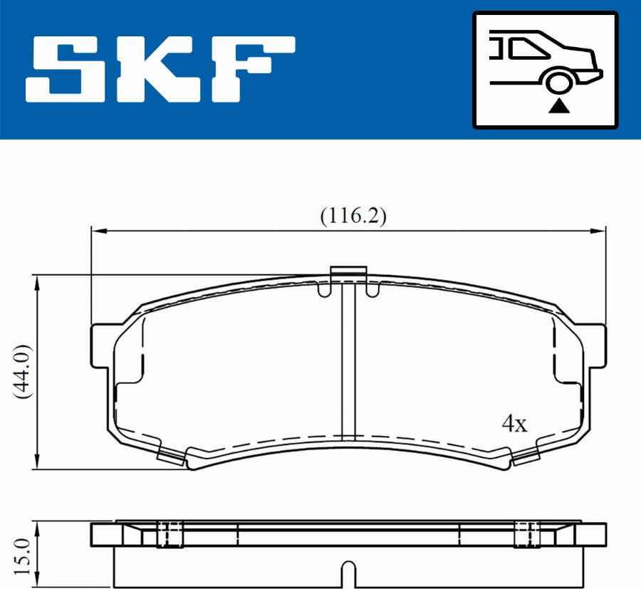 SKF VKBP 90136 - Bremžu uzliku kompl., Disku bremzes ps1.lv