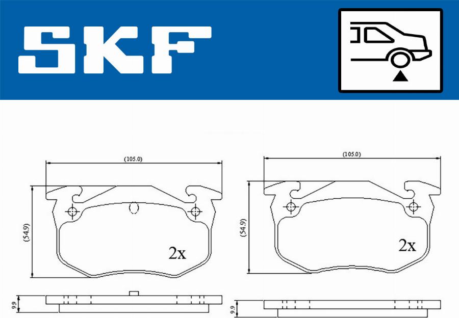 SKF VKBP 90120 - Bremžu uzliku kompl., Disku bremzes ps1.lv