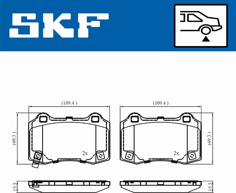 SKF VKBP 90849 A - Bremžu uzliku kompl., Disku bremzes ps1.lv