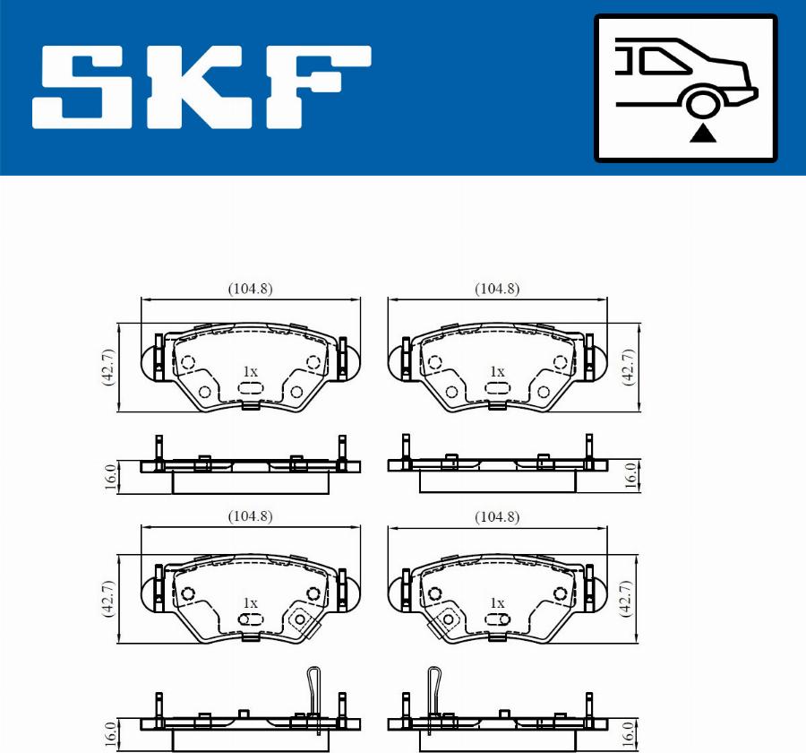 SKF VKBP 90806 A - Bremžu uzliku kompl., Disku bremzes ps1.lv