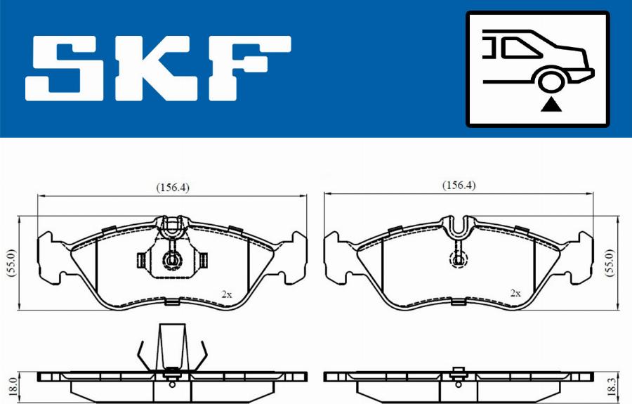 SKF VKBP 90362 - Bremžu uzliku kompl., Disku bremzes ps1.lv