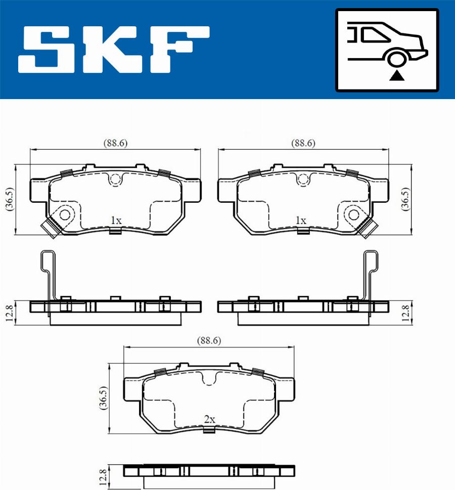 SKF VKBP 90381 A - Bremžu uzliku kompl., Disku bremzes ps1.lv