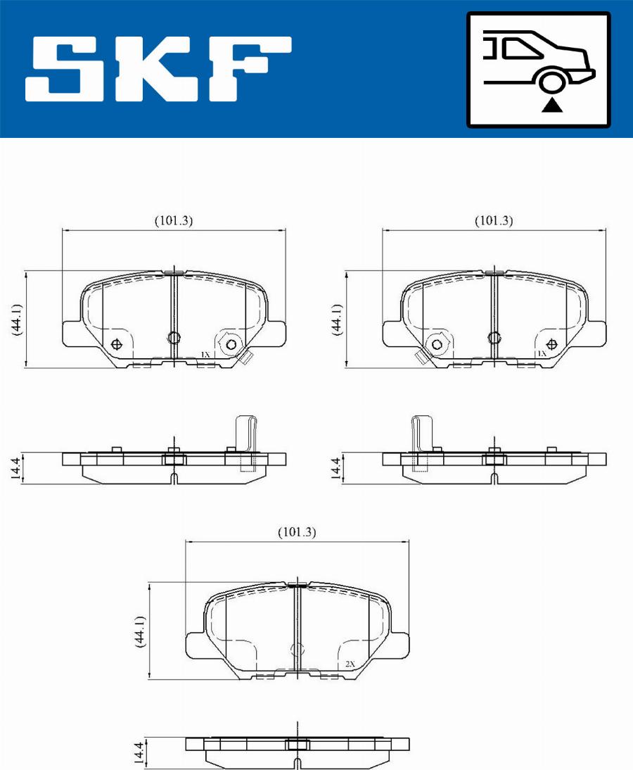 SKF VKBP 90253 A - Bremžu uzliku kompl., Disku bremzes ps1.lv