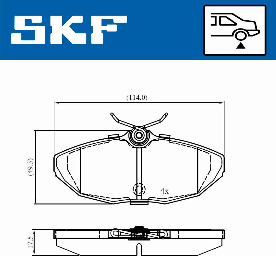 SKF VKBP 90709 - Bremžu uzliku kompl., Disku bremzes ps1.lv