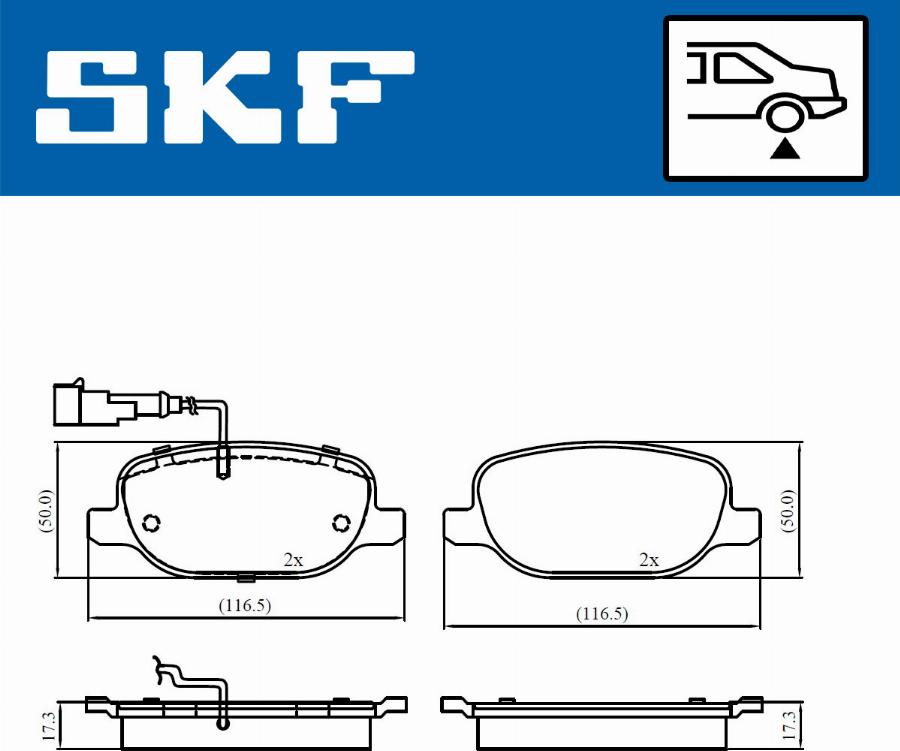 SKF VKBP 91046 E - Bremžu uzliku kompl., Disku bremzes ps1.lv