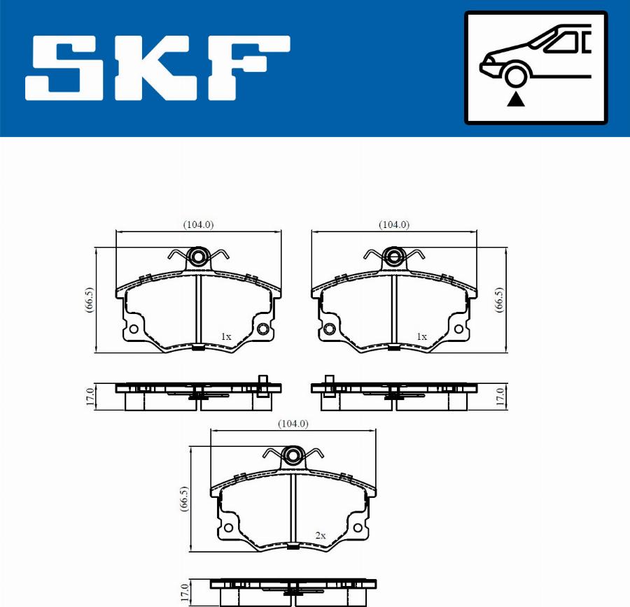 SKF VKBP 80911 A - Bremžu uzliku kompl., Disku bremzes ps1.lv