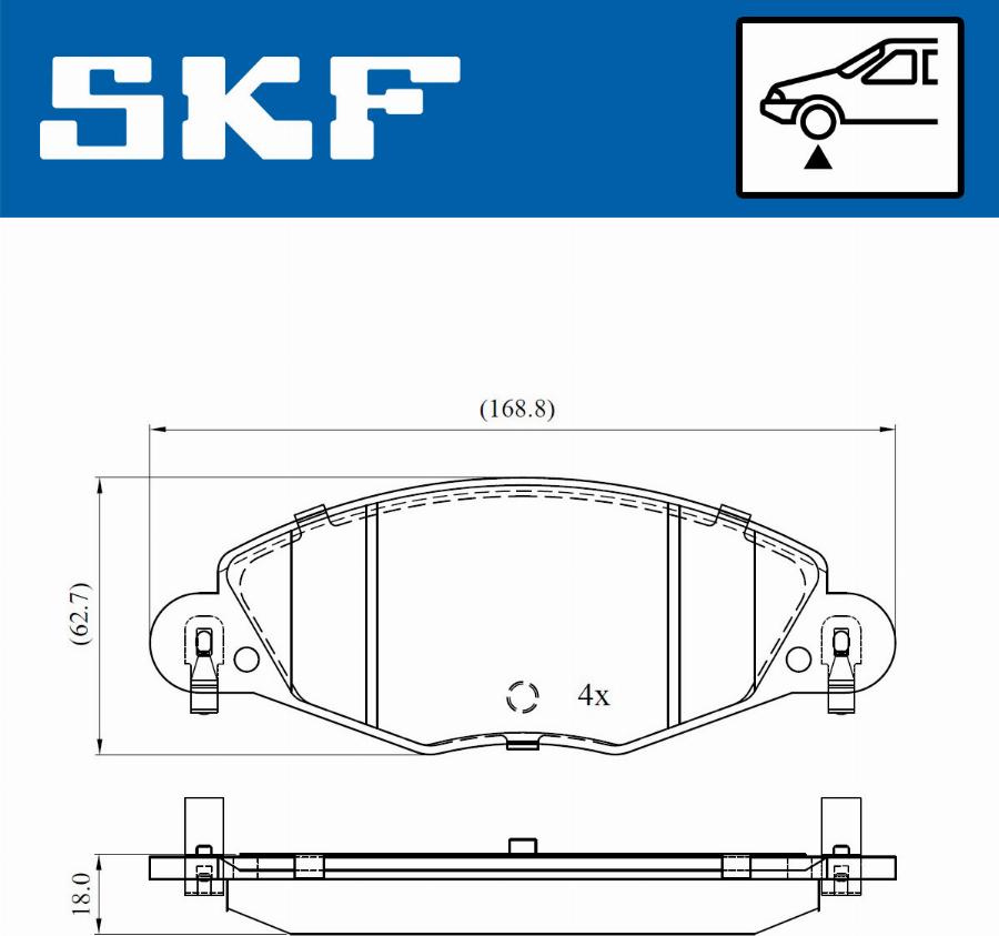 SKF VKBP 80447 E - Bremžu uzliku kompl., Disku bremzes ps1.lv