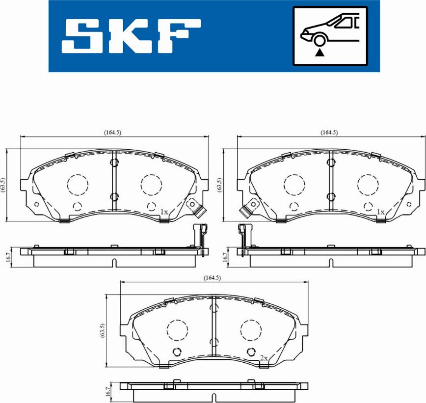 SKF VKBP 80454 A - Bremžu uzliku kompl., Disku bremzes ps1.lv