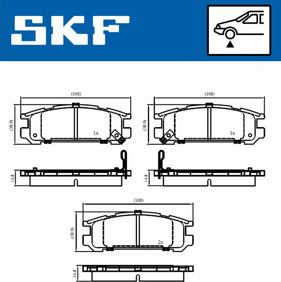 SKF VKBP 80457 - Bremžu uzliku kompl., Disku bremzes ps1.lv