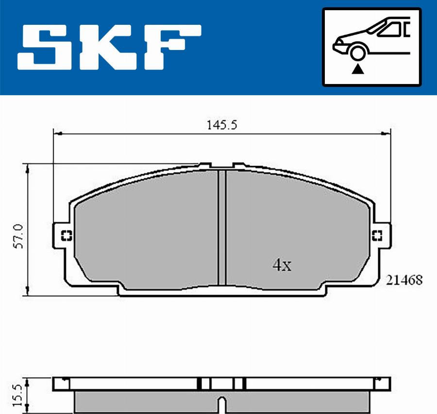 SKF VKBP 80462 - Bremžu uzliku kompl., Disku bremzes ps1.lv