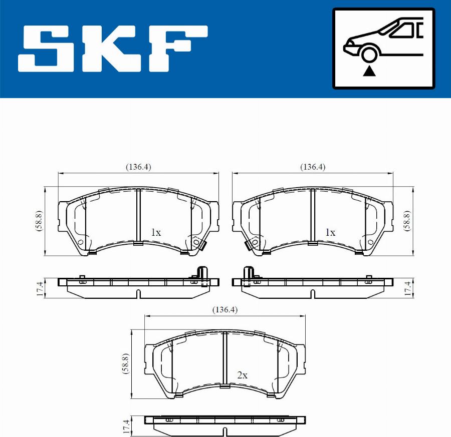 SKF VKBP 80410 A - Bremžu uzliku kompl., Disku bremzes ps1.lv