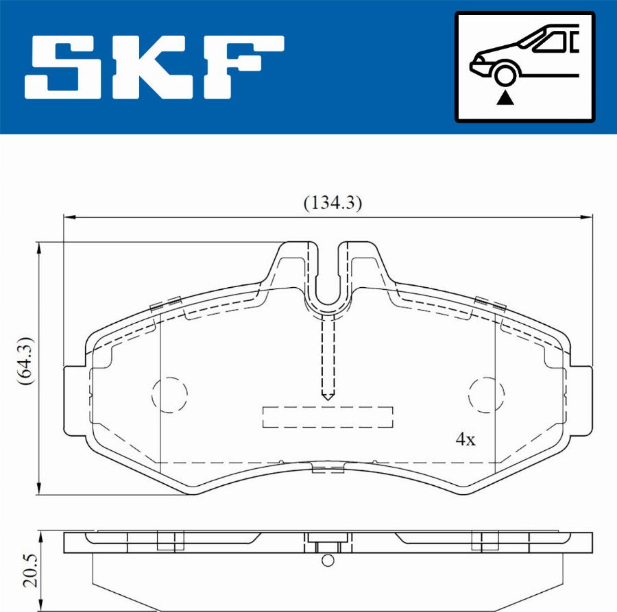 SKF VKBP 80412 - Bremžu uzliku kompl., Disku bremzes ps1.lv