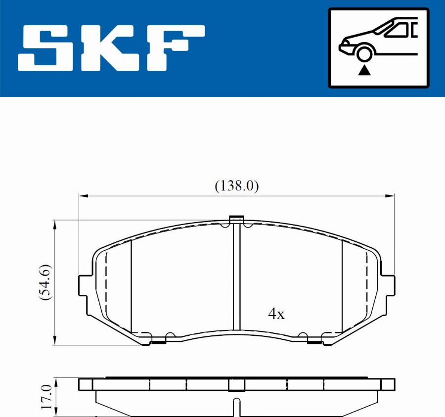 SKF VKBP 80417 A - Bremžu uzliku kompl., Disku bremzes ps1.lv