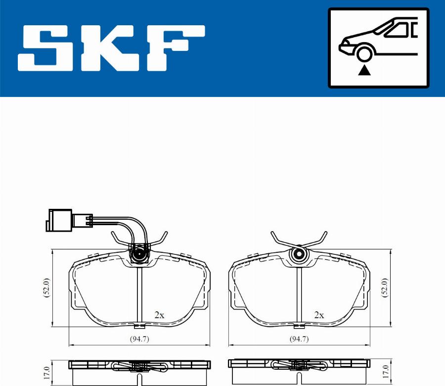 SKF VKBP 80480 E - Bremžu uzliku kompl., Disku bremzes ps1.lv