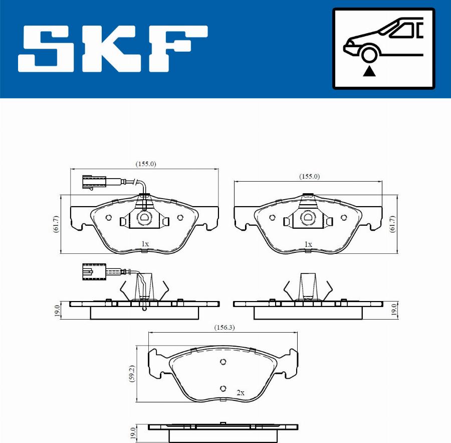 SKF VKBP 80438 E - Bremžu uzliku kompl., Disku bremzes ps1.lv