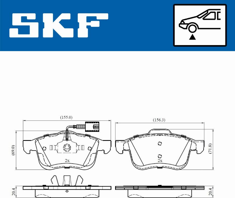 SKF VKBP 80432 E - Bremžu uzliku kompl., Disku bremzes ps1.lv