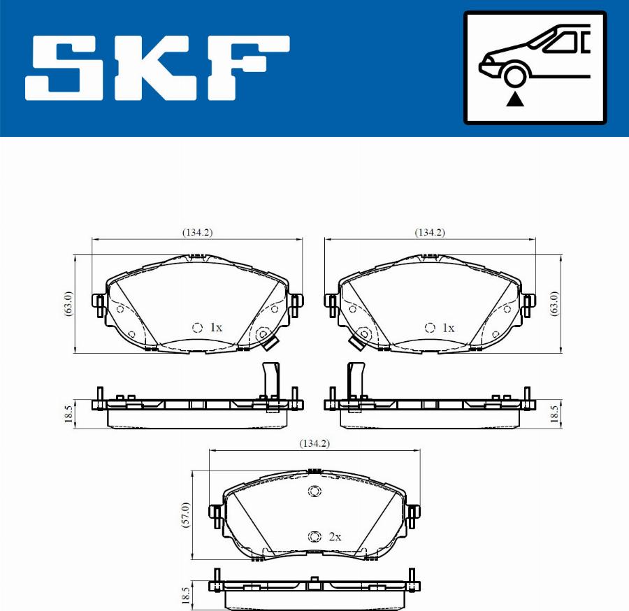 SKF VKBP 80429 A - Bremžu uzliku kompl., Disku bremzes ps1.lv