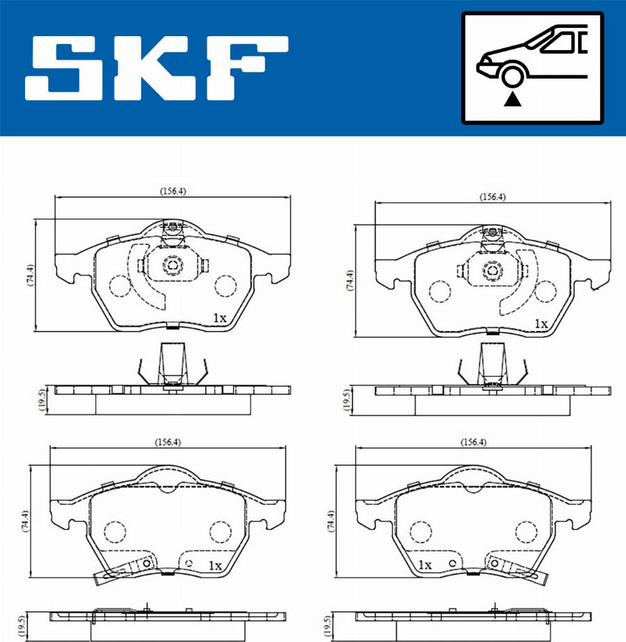 SKF VKBP 80424 A - Bremžu uzliku kompl., Disku bremzes ps1.lv