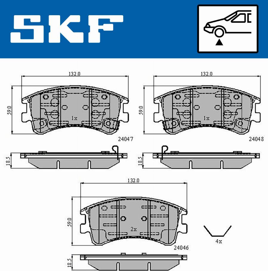 SKF VKBP 80421 A - Bremžu uzliku kompl., Disku bremzes ps1.lv