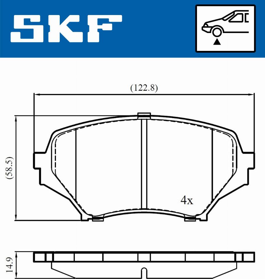 SKF VKBP 80592 A - Bremžu uzliku kompl., Disku bremzes ps1.lv