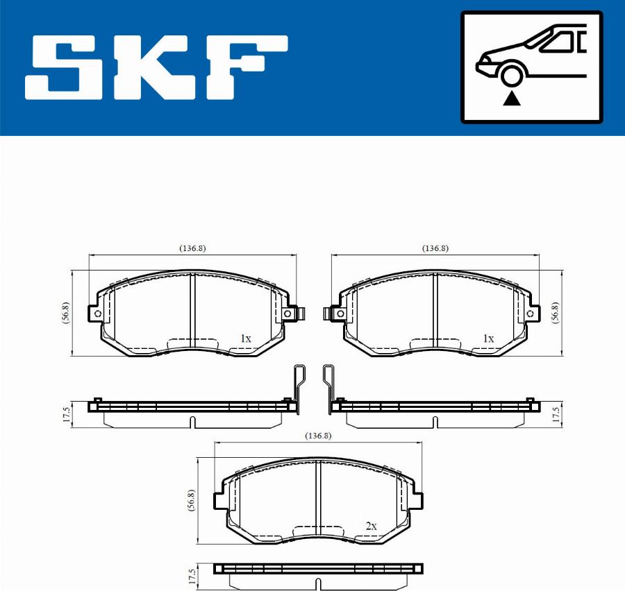 SKF VKBP 80545 A - Bremžu uzliku kompl., Disku bremzes ps1.lv