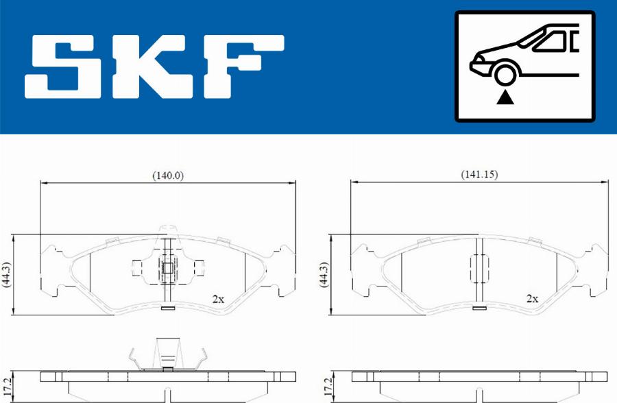 SKF VKBP 80550 - Bremžu uzliku kompl., Disku bremzes ps1.lv