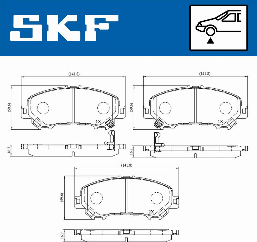 SKF VKBP 80557 A - Bremžu uzliku kompl., Disku bremzes ps1.lv