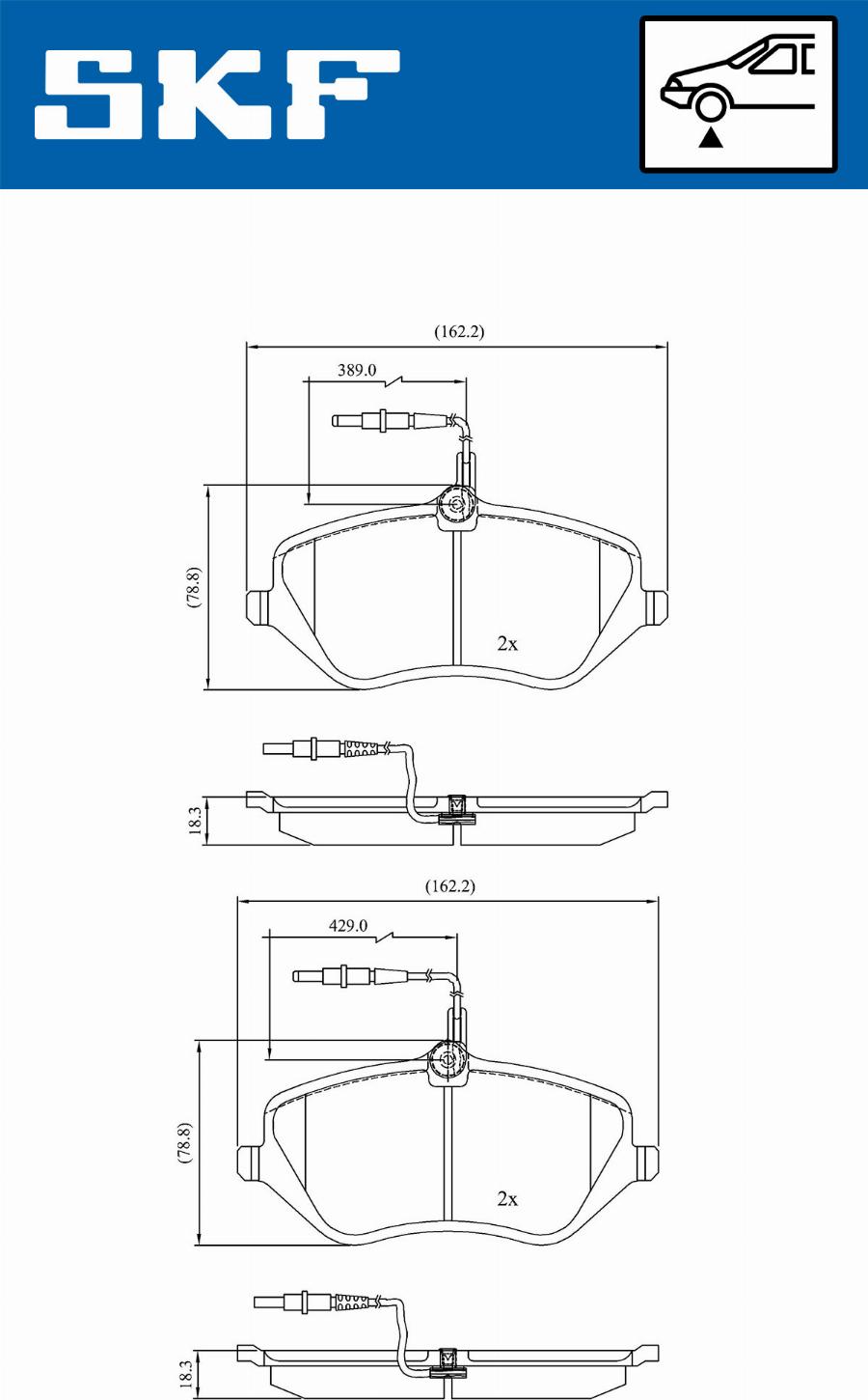 SKF VKBP 80519 E - Bremžu uzliku kompl., Disku bremzes ps1.lv